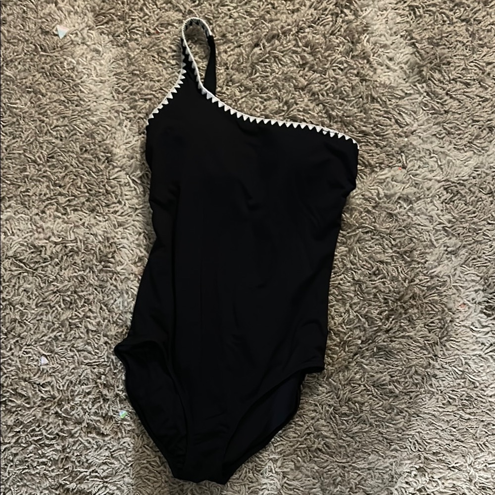Anne Cole Black One-Shoulder bathing suit